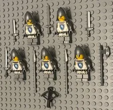 LEGO Horse Knight Minifigures Lot of 5 Castle Knights Warriors Medieval Guys NEW