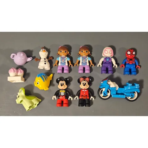 Lego Duplo Mickey Minnie Doc Mcstuffins Spiderman Olaf Flounder 12 pieces