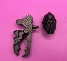 LEGO Bionicle Head Connector Block - Black & Green  w/ Translucent Green Weapon