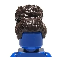 Lego - Minifigure Hair - Dark Brown, Female, Large High Bun, Coiled