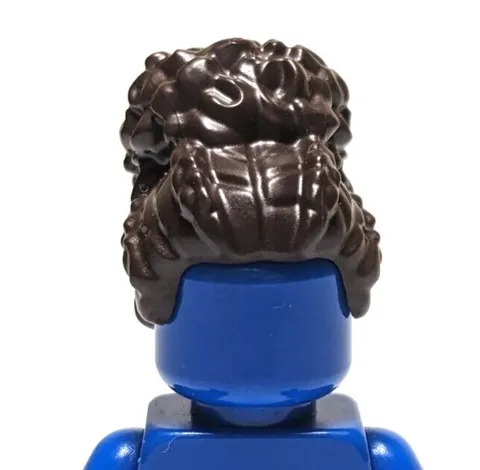 Lego - Minifigure Hair - Dark Brown, Female, Large High Bun, Coiled