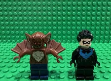 LEGO DC Batman Nightwing & Man-Bat Minifigures 2pc Lot