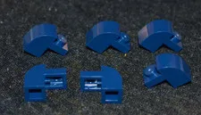 (8) 1x2 Dark Blue 1/2 Rounded Top Bow Bricks ~ New Lego Parts ~