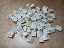LEGO BULK LOT OF 60 WHITE INVERTED SLOPES BRICKS 45° 2X2