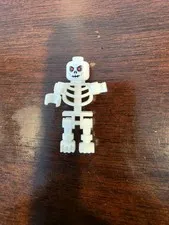 Lego Skeleton Minifigure Skull Halloween White Bone Bones 