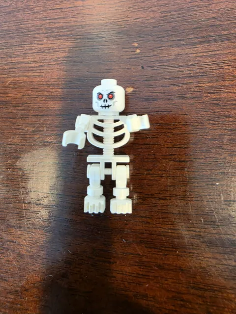 Lego Skeleton Minifigure Skull Halloween White Bone Bones 