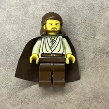 Lego Qui-Gon Jinn Minifigure Yellow Head Star Wars Episode 1 sw0027