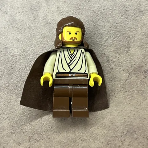 Lego Qui-Gon Jinn Minifigure Yellow Head Star Wars Episode 1 sw0027
