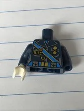 LEGO - Minifig, Torso Military Uniform Blue Sash & Belt w/ Gold Chain and Medals