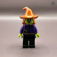 LEGO Minifigure Wacky Witch hol173 Halloween Orange Hat Green Skin 853607