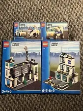 Lego instructions books Full Set 1-9 Lego 7744 Police Headquarters City