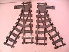 LEGO City Train Track Lot - 1 Ea RC Switch Point Right 53404 and Left 53407 C