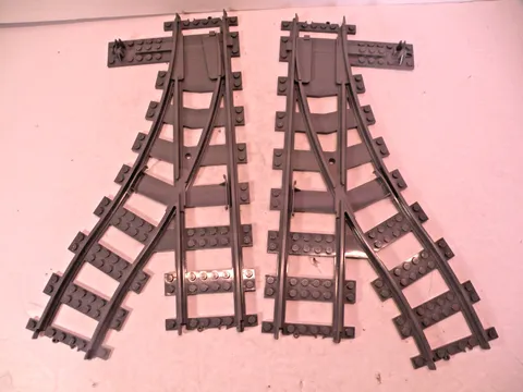 LEGO City Train Track Lot - 1 Ea RC Switch Point Right 53404 and Left 53407 C