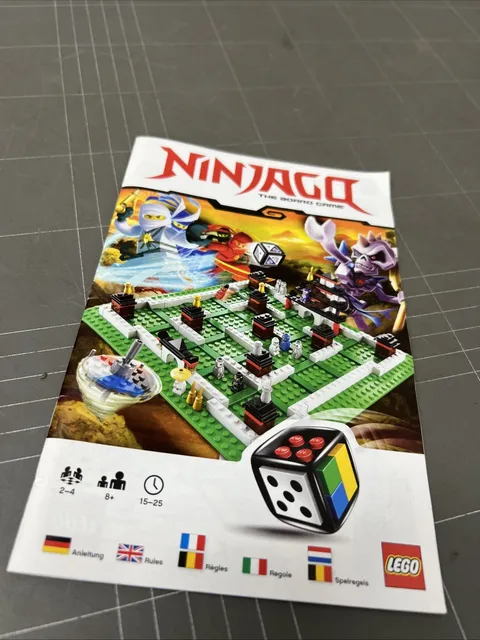 VINTAGE TOY LEGO MANUAL INSTRUCTIONS BOOKLET ART NINJAGO BOARD GAME
