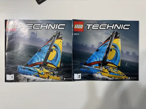 Lego Technic 42074 Racing Yacht Building Toy Instruction Manual 2 Books Only