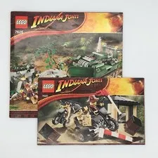Lego Manual Only Instruction 2 Book LOT Indiana Jones Set 7626 7620