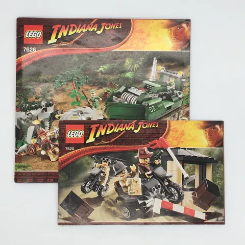 Lego Manual Only Instruction 2 Book LOT Indiana Jones Set 7626 7620