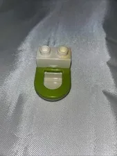Lego Duplo White & Light Lime Green Bathroom Toilet For House Bath Room