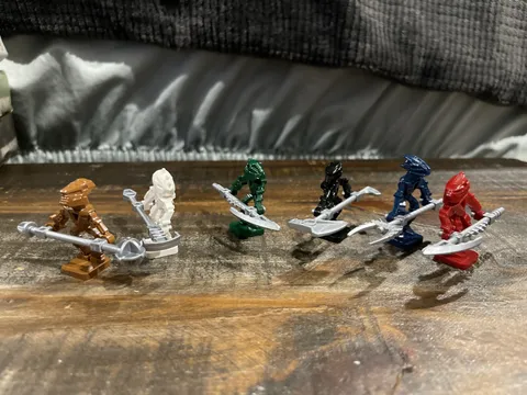 LEGO BIONICLE Mini Figures Toa Hordika LOT OF 6 with weapons