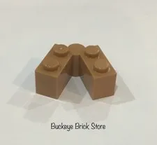 LEGO - Medium Nougat Hinge Brick 1 x 4 Swivel Complete Assembly Lot of ONE