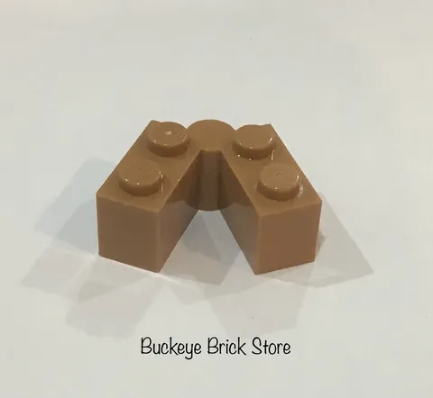 LEGO - Medium Nougat Hinge Brick 1 x 4 Swivel Complete Assembly Lot of ONE