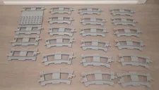 22X Lego Duplo Train Track Railroad Light Gray Lot