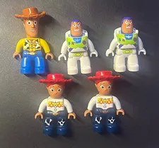 LEGO Disney Duplo Toy Story Woody, Buzz , Alien, Jessie Minifigure Lot of 6