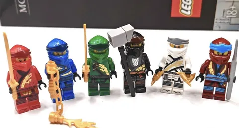 NEW Ninjago Lloyd Jay Kai Cole Zane (Legacy) Custom Lego Minifigures Dragon Sash