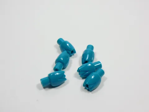 LEGO Lot of 6 Bright Bluish Green Tulips Flower Plants Minifig Q7