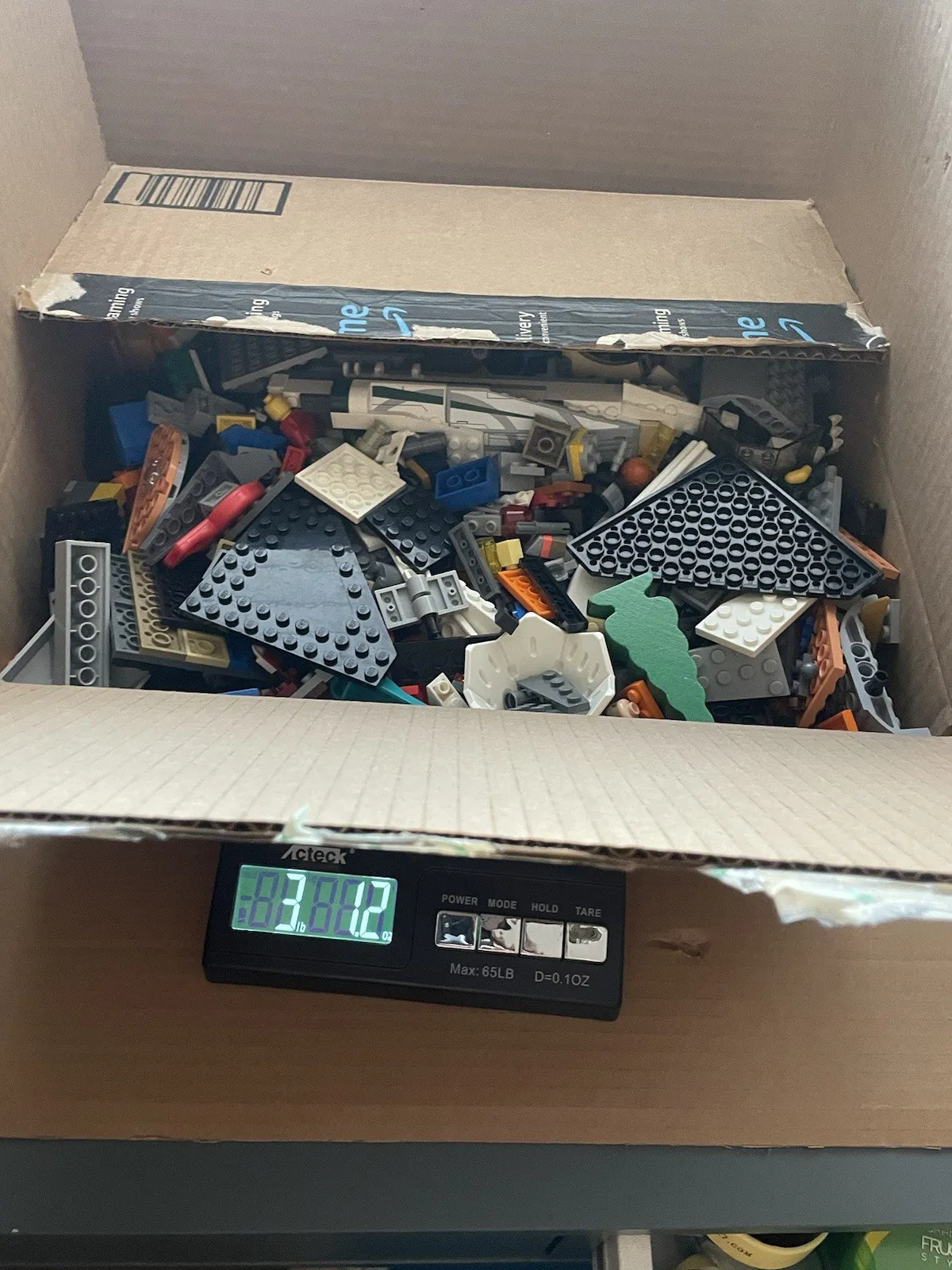 3 Pound Box Of Legos With Boat, Star Wars, Aircraft And Mini Figures