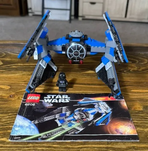 Lego Star Wars 6206 Tie Interceptor 100% Complete w/ Minifig & Instructions...CA