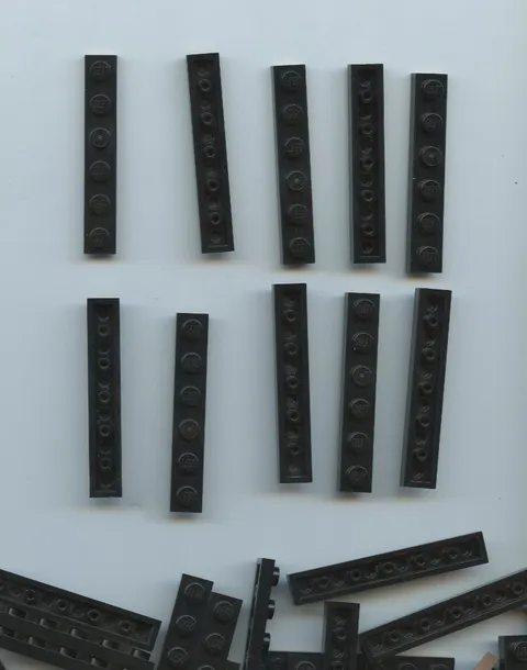 LEGO x 20 Black Plate 1 x 6 3666