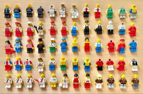 LEGO Minifigure CITY Town Lot Set of 60 Bulk Sale Sports