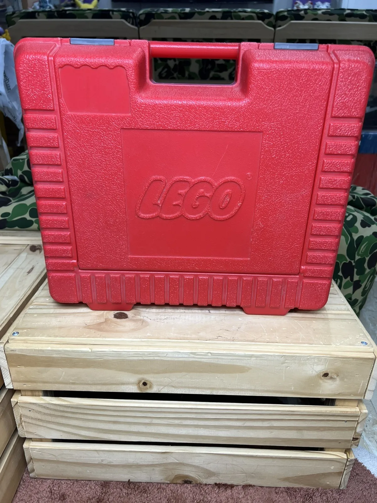 Vintage 1985 LEGO Red Pm Storage Carrying Case Briefcase Snap Lid USA Made 80’s