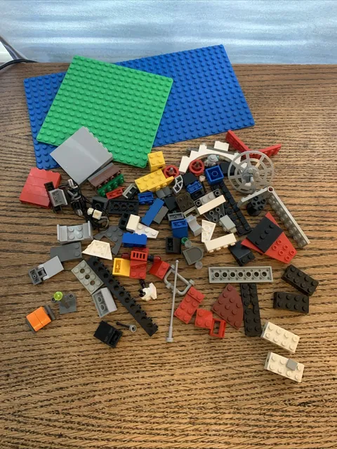 90 Assorted LEGO Parts And Pieces Various Colors And Types