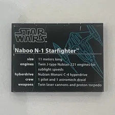 LEGO Star Wars 10026 Naboo Starfighter - Data Plate Sticker