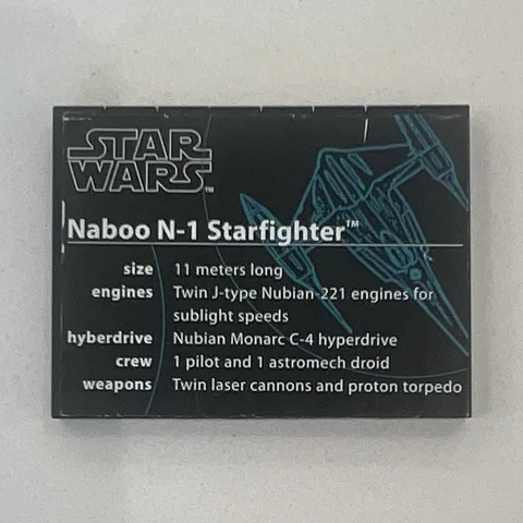 LEGO Star Wars 10026 Naboo Starfighter - Data Plate Sticker