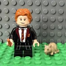 Lego Ron Weasley School Robes w pet rat Minifigure Harry Potter CMF  71022 2018