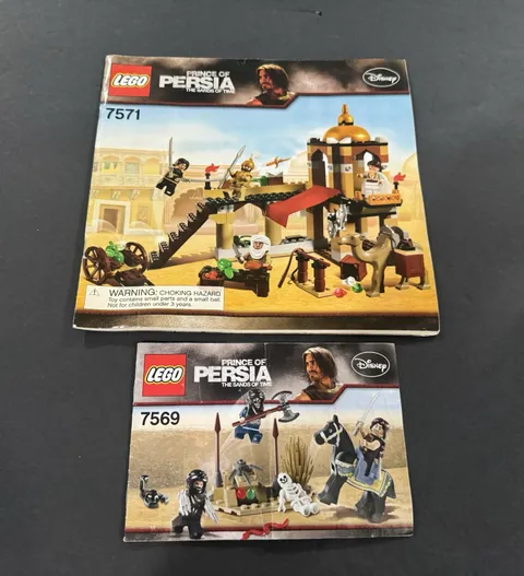 LEGO Prince of Persia Instructions Manuals Lot 7571 7569 Original Booklets