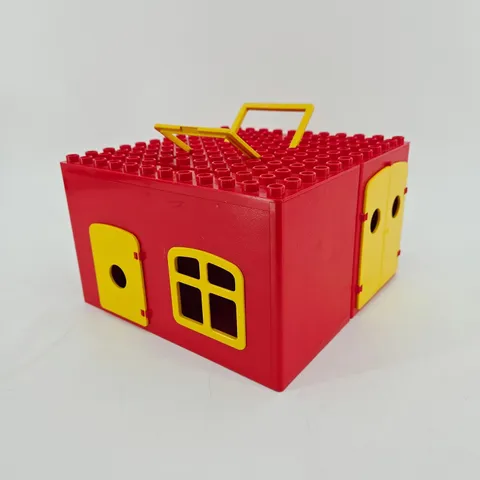 LEGO Duplo Red Yellow Folding Play House Carry Case Storage Box 1026 Vintage