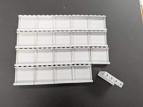 LEGO Light Gray Panel 1 x 4 x 3 [20 Pieces] ID 60581