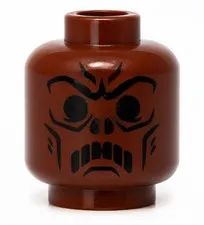 LEGO Minifigure, Head Alien with HP Death Eater Skull Mask