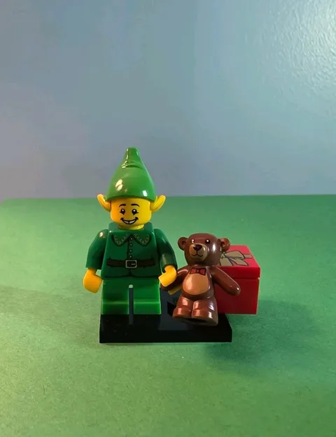 LEGO Minifigures Series 11 Holiday Elf Minifigure with Bear & Gift