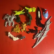 Lego Bionicle Lot Parts From Set 8972, Black Wing W- Glow Center & More.