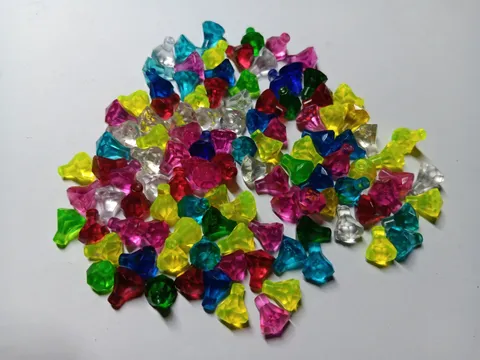 LEGO BULK LOT OF 110 TRANS ROCK 1X1 JEWEL FACET MIXED COLORS #30153