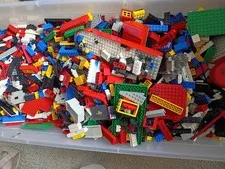 Fifteen(15+) Plus Pounds of LEGO Pieces -USED- Loose in Box