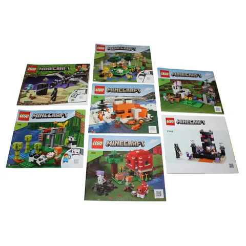 7 LEGO Minecraft Instruction Manuals 21151 21158 21165 21178 21179 21181 21242