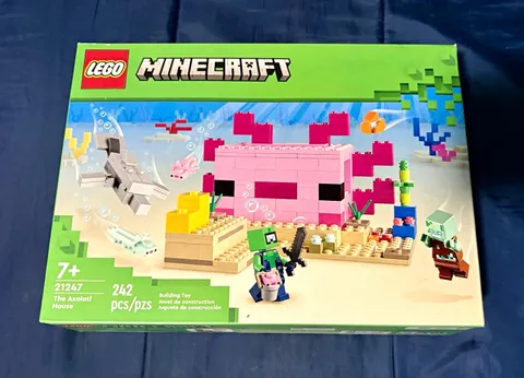LEGO Minecraft The Axolotl House 21247 242-Piece Plastic Building Set 7+