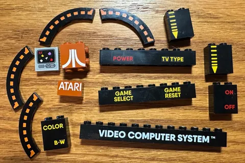 LEGO 10306 ATARI printed and sticker pieces