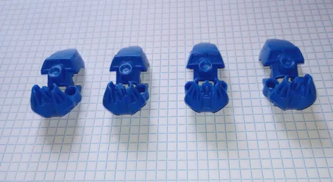 4 Bionicle Lego 87797 Blue Foot Feet Hero Factory with Axle, Retired 4 pieces